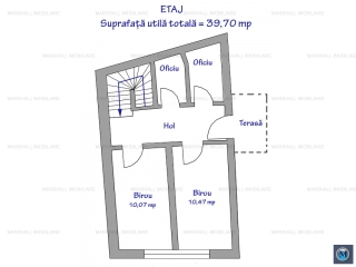 Spatiu  birouri de inchiriat, zona Cina, 74.2 mp