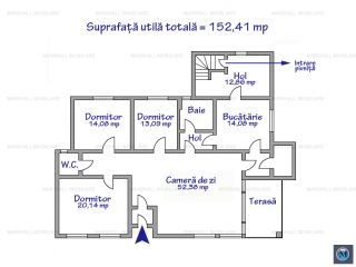 Casa cu 4 camere de vanzare, zona Nord, 173.98 mp
