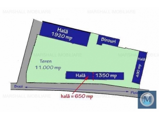 Spatiu industrial de inchiriat, zona Exterior Sud, 650 mp
