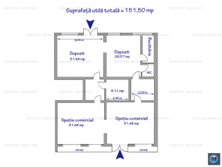 Spatiu comercial de inchiriat, zona Republicii, 151.50 mp