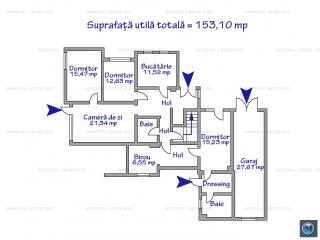 Vila cu 5 camere de vanzare, zona Cantacuzino, 165 mp