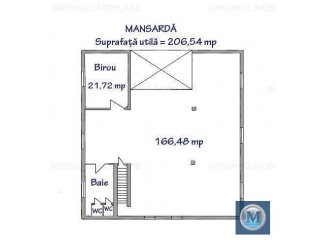 Spatiu  birouri de inchiriat, zona Eminescu, 206.54 mp