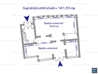 Spatiu comercial de inchiriat, zona Ultracentral, 161.55 mp