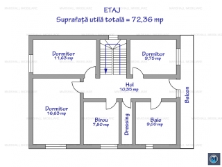 Vila cu 5 camere de vanzare in Bucov, 145 mp