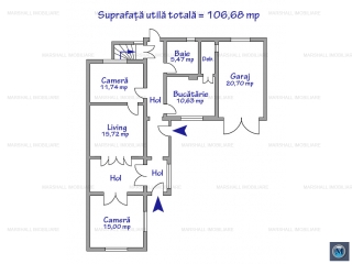 Casa cu 3 camere de vanzare, zona Parcul Tineretului, 106.68 mp