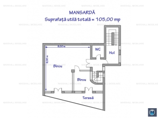 Spatiu  birouri de inchiriat, zona Cantacuzino, 105 mp