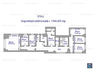 Spatiu  birouri de inchiriat, zona Ultracentral, 223.37 mp