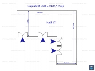 Spatiu industrial de vanzare, zona Exterior Est, 1230 mp