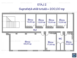Spatiu  birouri de inchiriat, zona Postei - Bucov, 645.77 mp
