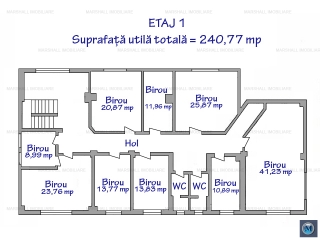 Spatiu  birouri de inchiriat, zona Postei - Bucov, 645.77 mp