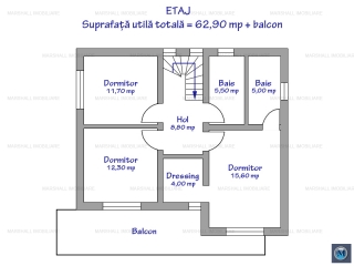 Vila cu 4 camere de vanzare in Paulesti, 128 mp
