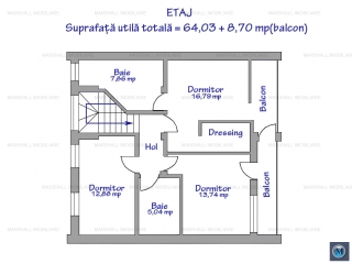 Vila cu 5 camere de vanzare in Bucov, 124.17 mp