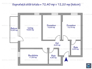 Apartament 3 camere de vanzare, zona Hipodrom, 84.60 mp
