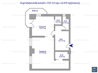 Spatiu  birouri de vanzare, zona Ultracentral, 65.59 mp