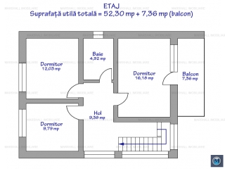 Vila cu 4 camere de vanzare in Cocosesti, 113.54 mp