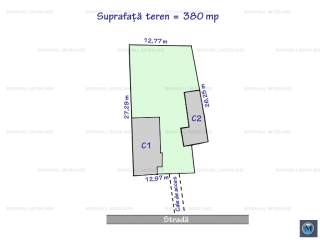 Teren intravilan de vanzare, zona Central, 380 mp