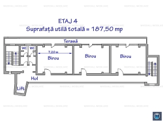Spatiu  birouri de inchiriat, zona Ultracentral, 188 mp