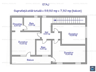 Vila cu 4 camere de vanzare in Targsoru Vechi, 117.50 mp