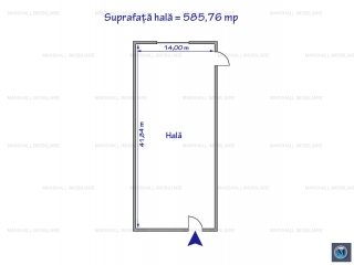 Spatiu industrial de inchiriat, zona Nord, 597.4 mp
