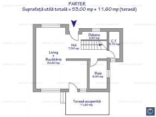 Vila cu 3 camere de vanzare in Baicoi, 115.60 mp