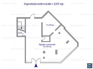 Spatiu comercial de inchiriat, zona Ultracentral, 225 mp
