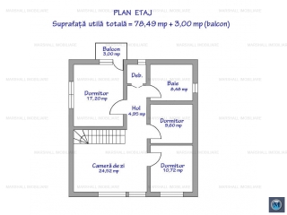 Vila cu 5 camere de vanzare in Urlati, zona Sud, 139.07 mp