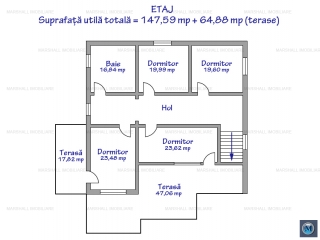 Vila cu 7 camere de vanzare, zona Marasesti, 330.96 mp