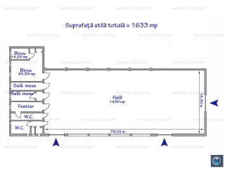 Spatiu industrial de vanzare, zona Sud, 1633 mp