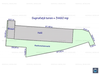 Spatiu industrial de vanzare, zona Sud, 1633 mp