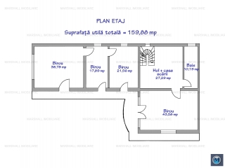 Spatiu  birouri de vanzare in Tantareni, 292.88 mp