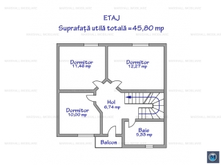Vila cu 4 camere de vanzare, zona Rudului, 145 mp