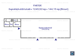 Spatiu industrial de inchiriat, zona Exterior Vest, 1500 mp