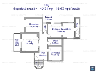 Vila cu 10 camere de vanzare in Gageni, 281,47 mp