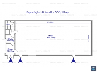 Spatiu industrial de vanzare, zona Sud, 553.1 mp