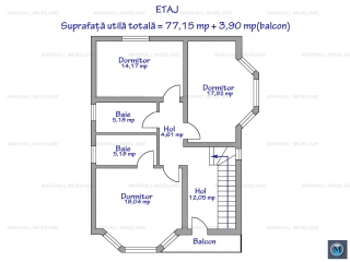 Vila cu 5 camere de vanzare in Paulesti, 161.87 mp