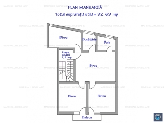 Spatiu  birouri de inchiriat, zona Ultracentral, 92.69 mp