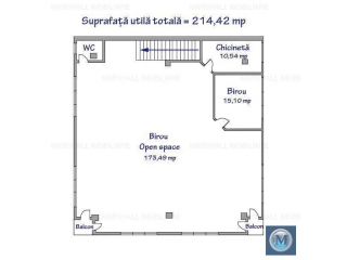 Spatiu  birouri de vanzare, zona B-dul Bucuresti, 214.42 mp