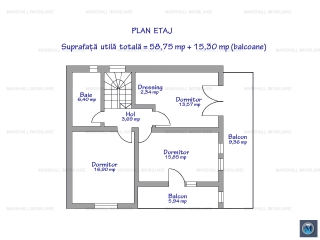 Vila cu 4 camere de vanzare in Paulesti, 124.63 mp