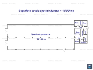 Spatiu industrial de inchiriat, zona Mihai Bravu, 1000 mp