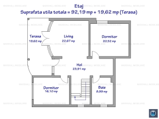 Vila cu 4 camere de vanzare in Gageni, 133.2 mp