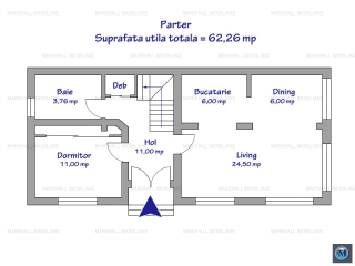 Casa cu 4 camere de vanzare, zona Dorobantul, 113.71 mp
