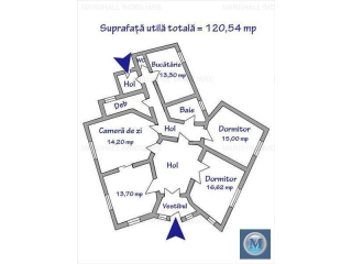 Casa cu 4 camere de vanzare, zona Central, 120.54 mp