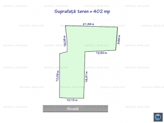 Teren intravilan de vanzare, zona Central, 400 mp