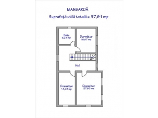Vila cu 5 camere de vanzare, zona Central, 192 mp