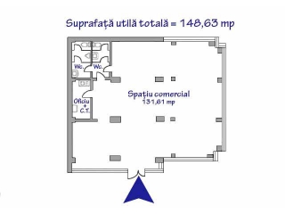 Spatiu comercial de inchiriat, zona Ultracentral, 148,63 mp
