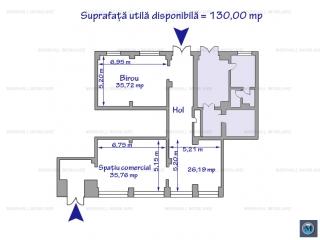 Spatiu comercial de inchiriat, zona P-ta Mihai Viteazu, 130 mp